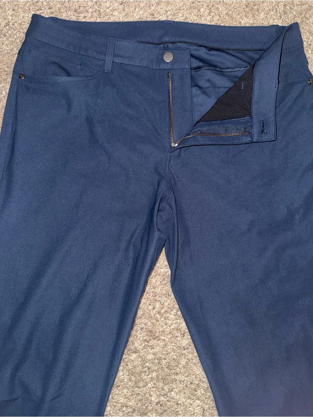 NWOT Lululemon Men's  ABC Flat front Pants in True Navy Size 34 x 30
